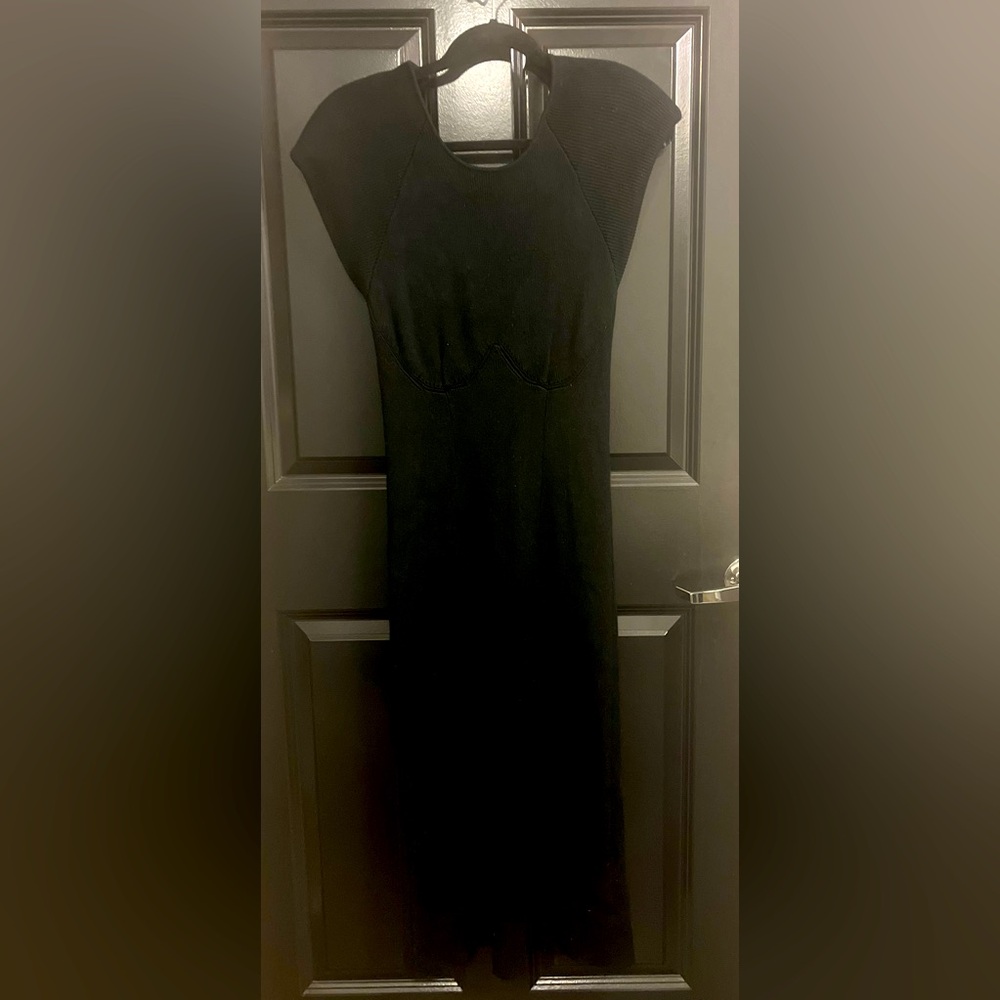 Like New Future Collective Backless Black  Sweater Dress. Medium